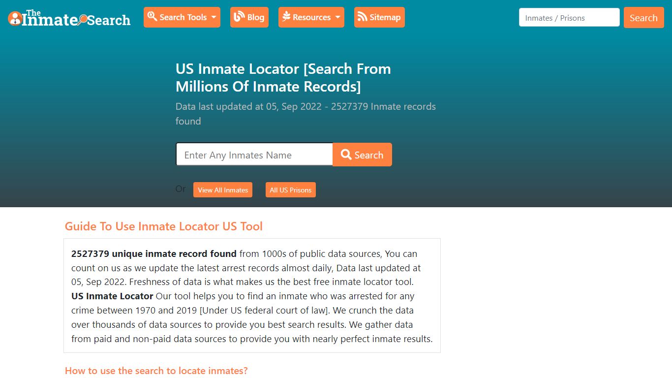 USA Inmate Locator - Search Or Locate Any Inmate in US